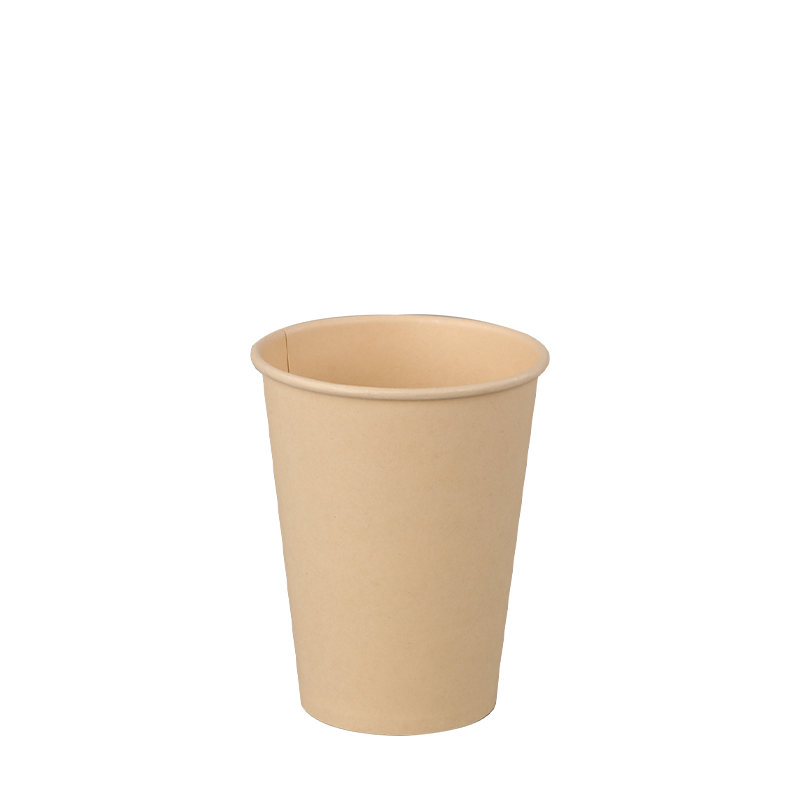 6oz Unbleached Kraft একক ওয়াল পেপার কাপ