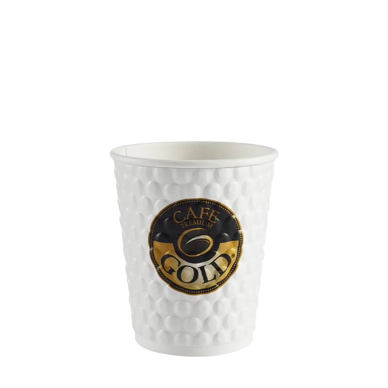 7oz ডিসপোজেবল এমবসড হট পেপার কাপ