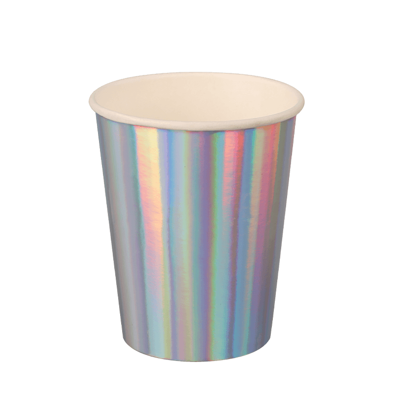 12oz সিলভার কম্পাস্টেবল কোল্ড পেপার কাপ